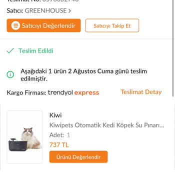 Kedi Su Pınarı İade Sorunu Ve Yüksek Fiyat Farkı