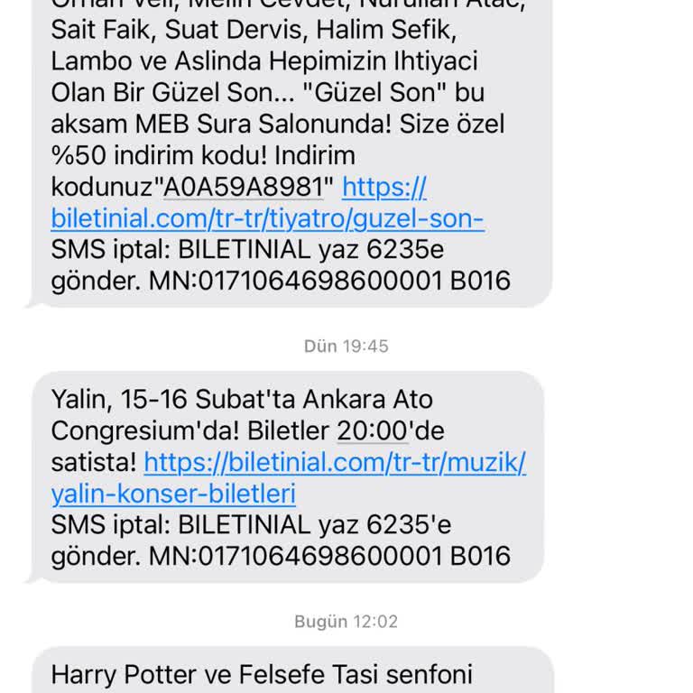 İstemediğim Mesajlarla Rahatsız Ediliyorum