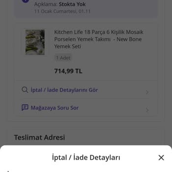 Stokta Olmayan Ürün İçin Sipariş İptali Ve Yetersiz Müşteri Hizmetleri