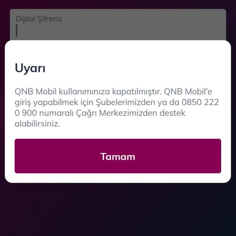 QNB Bankası Hesabımda Anlamsız Kısıtlama