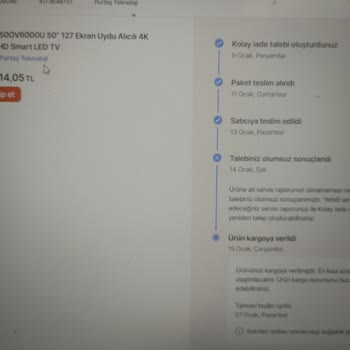 Hasarlı TV Ve İade Sorunu: Purtaş Teknoloji Ve Hepsiburada'dan Şikayet