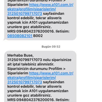 A101 Sipariş İptalinde Yaşanan Sorunlar
