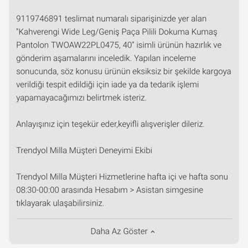 Eksik Ürün Ve Yetersiz Destek