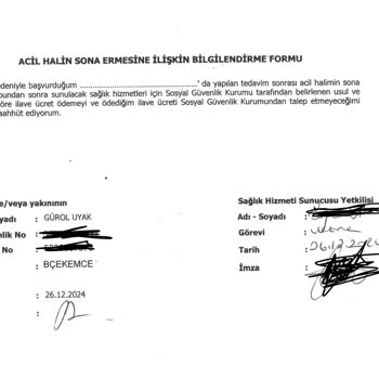 Acil Durumda Usulsüz İşlemler Ve Haksız Ücret Talebi