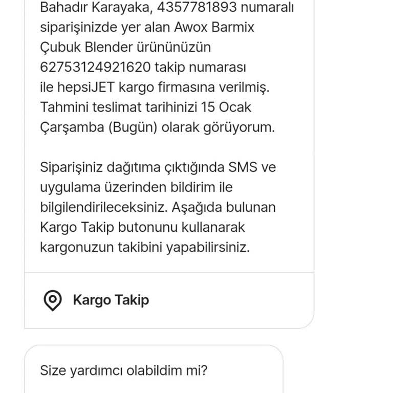 Hepsiburada'dan Zamanında Teslim Edilmeyen Blender