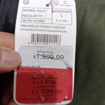 Yanıltıcı İndirim Etiketi