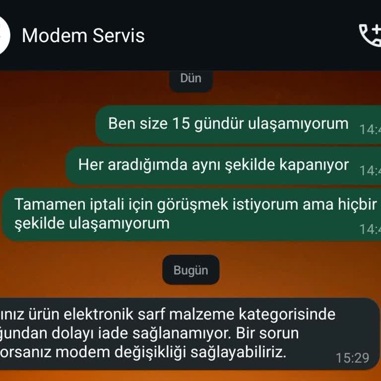 Yanıltıcı Modem Değişim Talebi Ve İletişim Sorunları