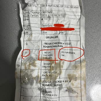 Getir'den Gelen Eksik Ve Soğuk Hamburger Kabusu