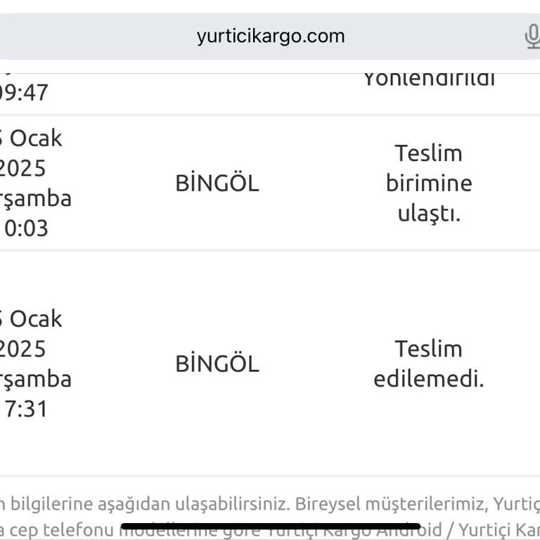 Yurtiçi Kargo Teslimatında İletişim Eksikliği Ve Yanıltıcı Bilgilendirme