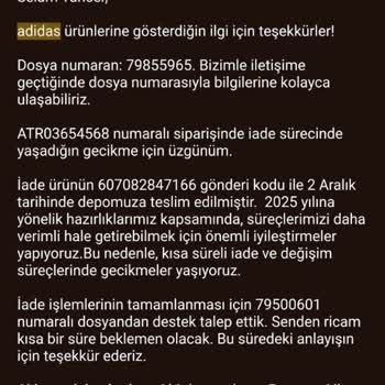 Adidas İade Sürecinde 1.5 Ayı Aşan Bekleyiş