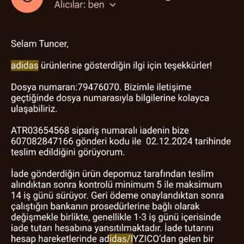Adidas İade Sürecinde 1.5 Ayı Aşan Bekleyiş