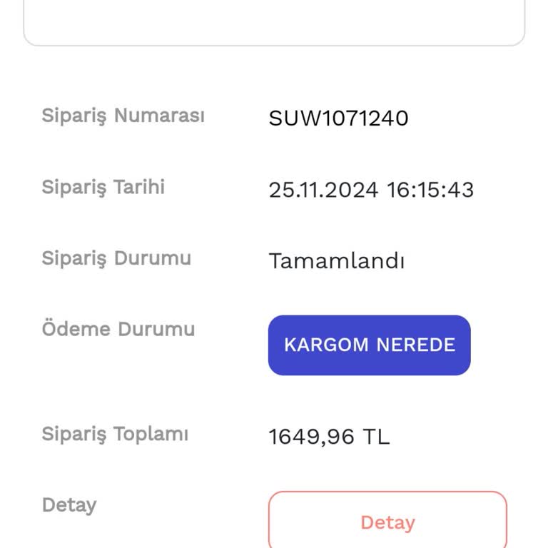 Suwen Siparişim Teslim Edilmedi Ve İade Yapılmadı