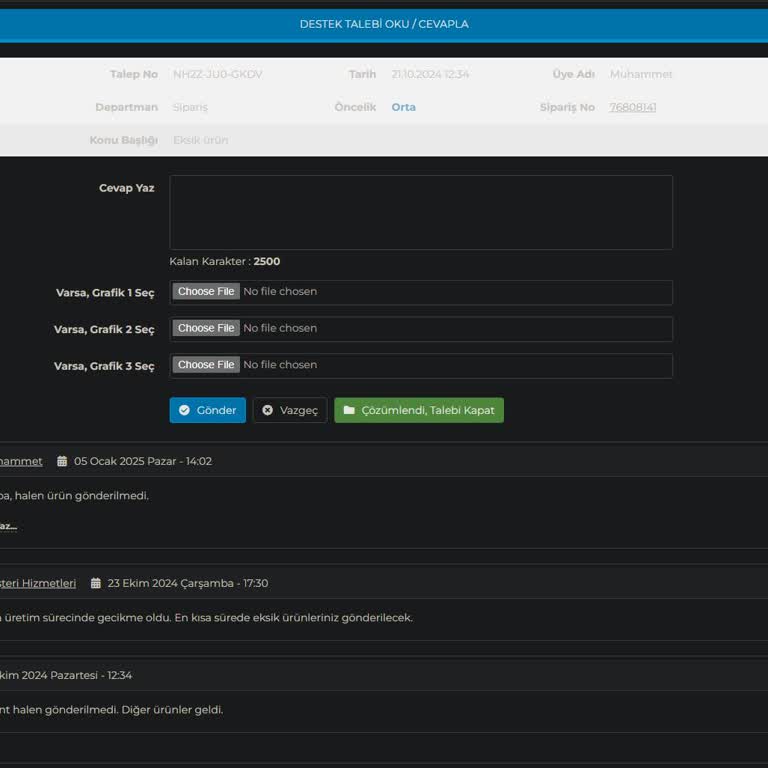 Geciken Filament Teslimatı Ve İletişimsizlik Sorunu