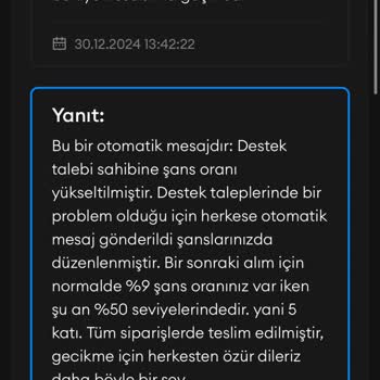Havale İle Yüklenen Bakiyeye Yanıt Yok