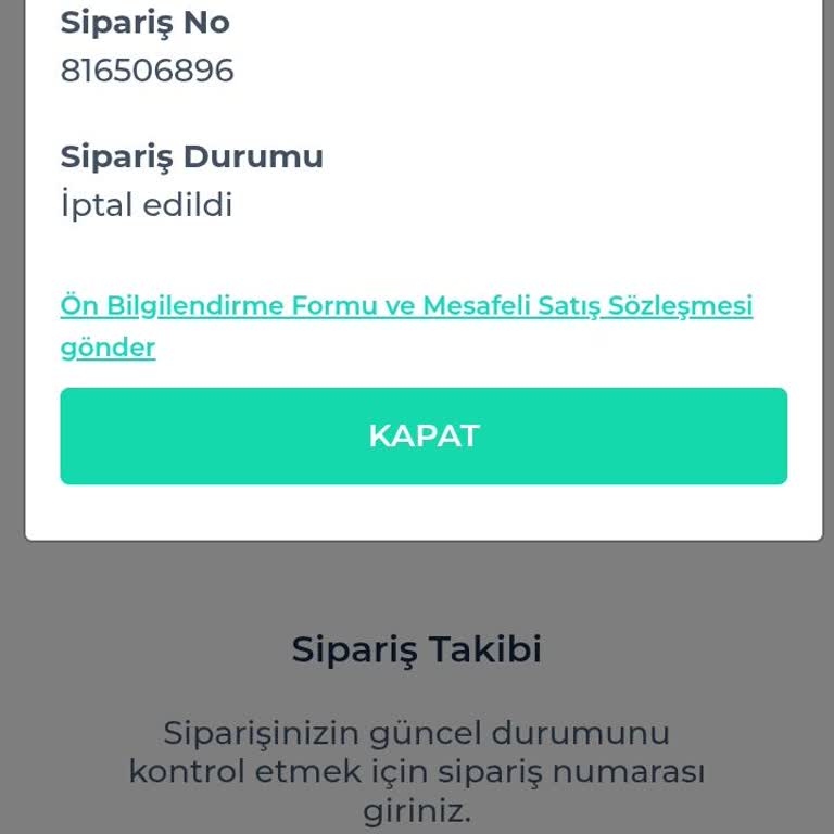 İptal Edilen Siparişin İadesi Hala Yapılmadı