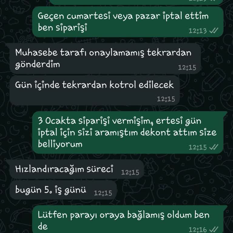 İptal Edilen Siparişin İadesi Yapılmıyor