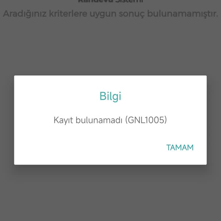 Randevu Alamama Sorunu
