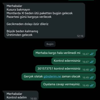 Modaekm'den Sipariş Sonrası İletişim Ve Kargo Sorunları