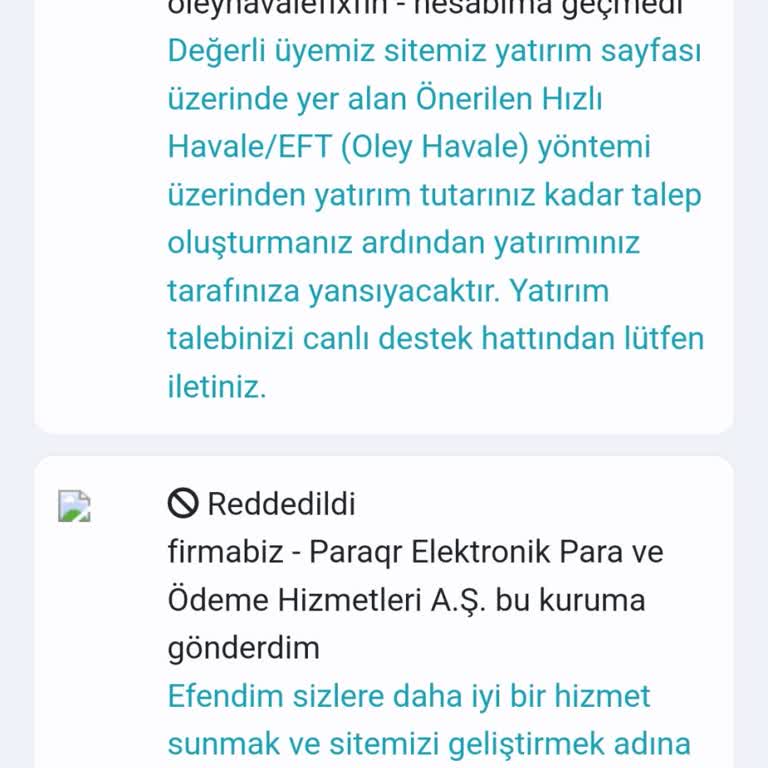 VIP Üyeye Yatırım Sorunu Ve Destek Eksikliği