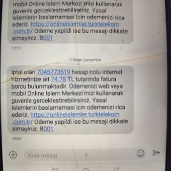 Onaysız İşlem Ve Beklenmedik Fatura Sorunu