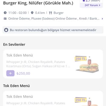 Burger King Getir Kampanyasında Yanıltıcı Uygulama