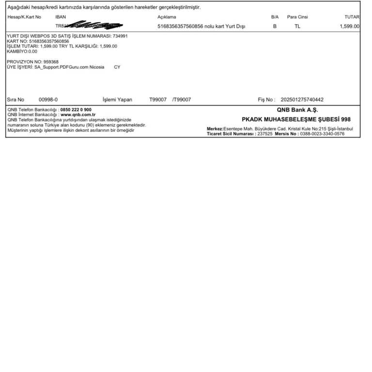 Beklenmedik Yurt Dışı İşlemi Ve Mağduriyet