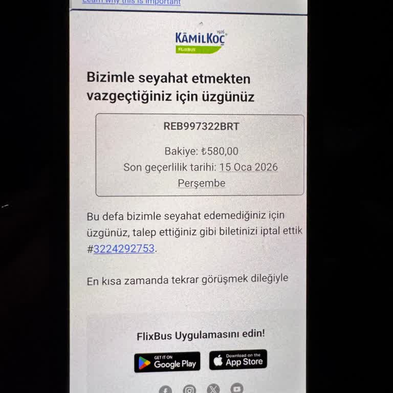 Kamil Koç'un Güven Sarsan Otobüs İptali