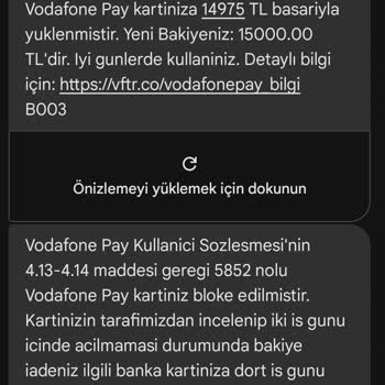 Vodafone Pay'de Haksız Blokaj Mağduriyeti