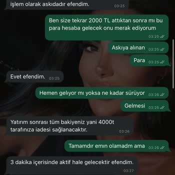 Para Yatırma İşleminde Sorun Ve Şüpheli Talepler