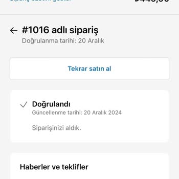 Teslim Edilmeyen Sipariş Ve İletişim Sorunu