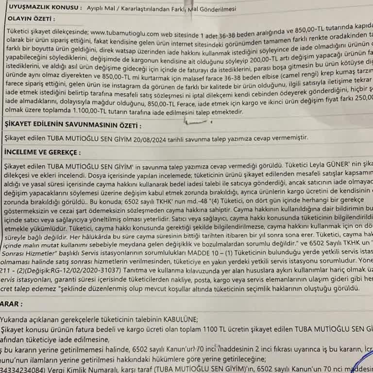 Yanıltıcı Ürün Ve İade Sorunları