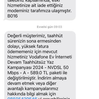 Vodafone Nakil Sürecinde Bilgilendirme Eksikliği Ve Ek Ücretler