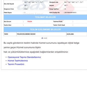 Kargoda Bekleyen Ürünler Ve İletişim Sorunları
