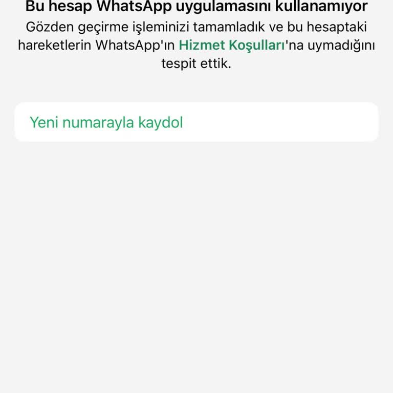 WhatsApp İşletme Numaralarım Haksız Yere Yasaklandı
