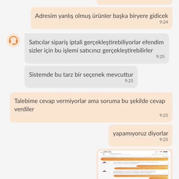 Yanlış Adres Seçimi Ve İptal Sorunu