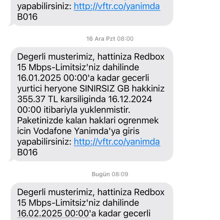 Vodafone Redbox Fatura Zammı Mağduriyeti