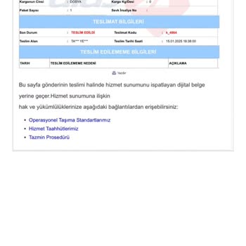 Aras Kargo'da Yanlış Teslimat Sorunu
