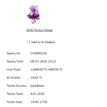 İptal Edilen Siparişin İadesi Yapılmadı