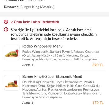 Trendyol GO Siparişinde Eksik Ürün Ve Yanlış Ücretlendirme Sorunu