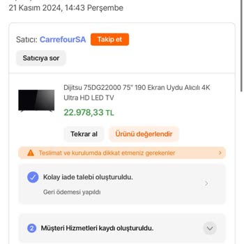 Hepsiburada'da Uzayan Süreç Ve Mağduriyet