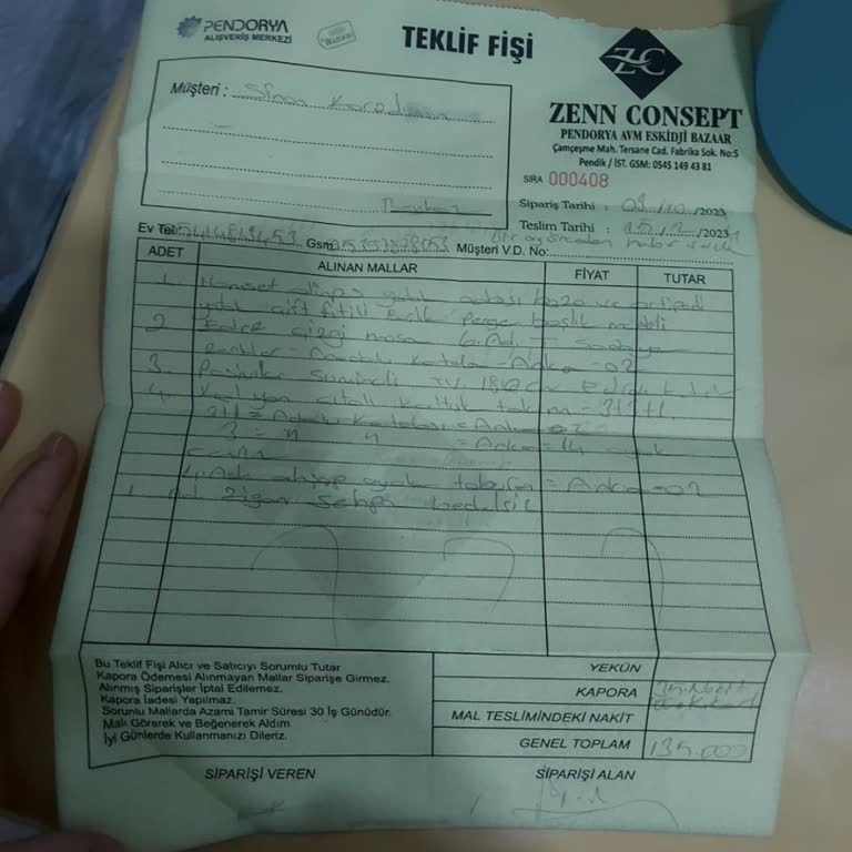 Mobilya Siparişi Ve Para İadesi Sorunu