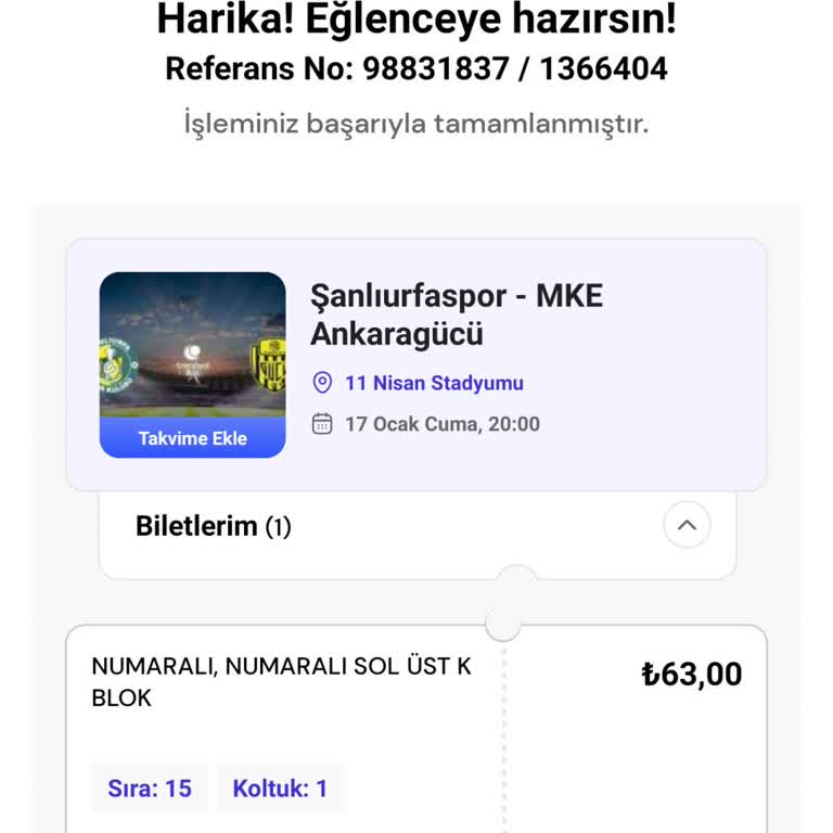 Passolig Yanlış Tribün Bileti Sorunu