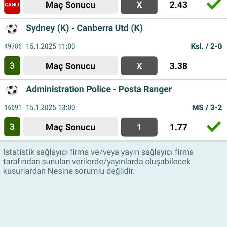 Maç İptali Hakkında Bilgi Bekliyorum