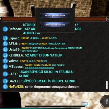 Mobile 2 Global Oyununda Sürekli Hakaret Eden Kullanıcı