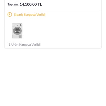 Kargoda Kaybolan Kurutma Makinesi