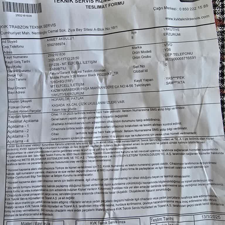 Tamir Edilmeyen Telefon Mağduriyeti