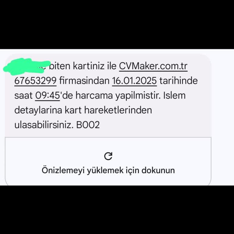 CV Maker Üyelik Sorunu Ve İade Talebi