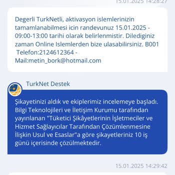 TurkNet'te Gecikmeli Giga İnternet Kurulumu