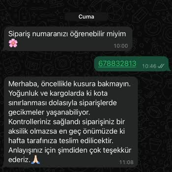 Siparişin Hazırlanma Sürecinde Büyük Sorun