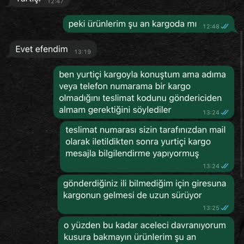 Sipariş Teslimatında Sorumsuz Davranış